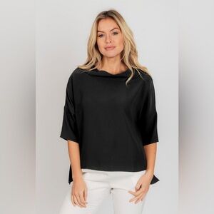 Suzy D London AUDREY COWL NECK HI LO TOP SZ S NWT